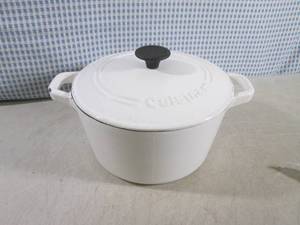 lot 232 image: (CSB) Cuisinart 3 Qt Cast Iron Pot ...