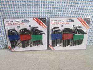 lot 266 image: (H-2) Lot of 2 21pc L-Hex Key Sets...