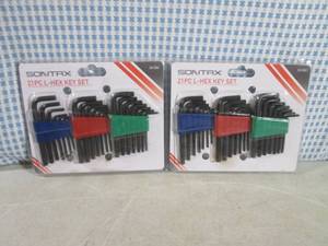 lot 281 image: (H-2) Lot of 2 21pc L-Hex Key Sets...