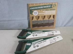 lot 283 image: (EW6) 2 - 15 Hand Saws and 4-Pack ...