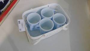 4- Vintage Pyrex Coffee Cups