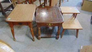 Lot of 3 Misc End Table