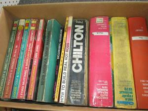 box of haynes and chilton manual bo...