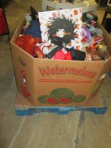 pallet of halloween items ...