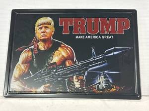 Rambo Trump Metal Sign 12x17 Inch