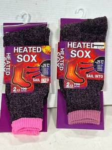 2 Pair Womens Pink & Mauve Thermal Socks