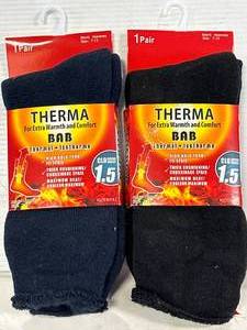 Lot of 2 Pair Mens Thermal Socks
