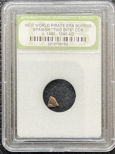 New World Pirate Era Nummis Spanish Two Bits Circa 1490-1590 AD