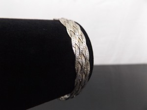 .925 Sterling Silver Weave Bracelet Size 7