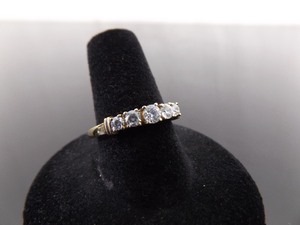 .925 Sterling Silver Zirconia Vermeil Ring Size 8