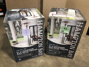 Hampton Bay 48000 BTU Stainless Steel Patio Heater, Lot of 2, Review all pictures