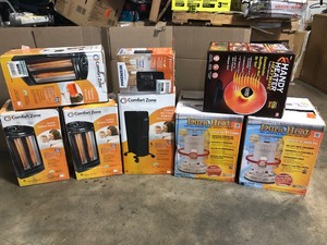 Mix Lot of assorted Patio Heaters, open box, Customer return, Review all pictures