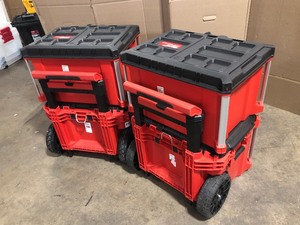 Lot of 2 Milwaukee Storage Boxes, Customer returns, Review all pictures