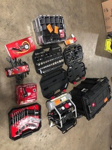 Mix Lot of Husky Tools, Hardware bits, Mechanic Sets, Storage Box, ETC, Customer returns, Review all pictures