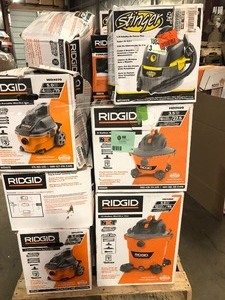 Mix Lot of Ridgid & Stinger Shop Vacuums, Customer returns, Review all pictures