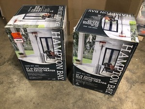 Hampton Bay 48000 BTU Stainless Steel Patio Heater, Lot of 2, Customer returns, Review all pictures
