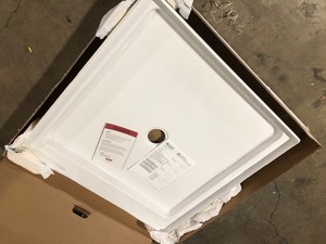 Delta Classic 500 36 in. L x 36 in. W x 72 in. H Alcove Shower Kit with Shower Wall and Shower Pan in High Gloss White Customer return, review all pictures