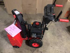 PowerSmart 24 in. 2-Stage Electric Start Gas Snow Blower with Heated Handles and LED Light in working Order