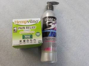 lot 47 image: Hempvana Pain Relief Cream and Omeg...