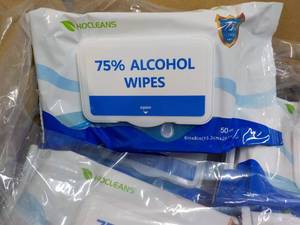 lot 90 image: Case of HoCleans Alcohol Wipes 1200...