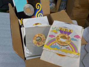lot 107 image: Box of 45s...