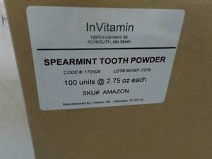 lot 113 image: Box of 100 InVitamin 2.75 oz Jars S...