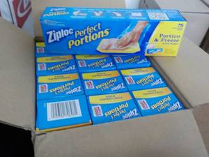 lot 123 image: 12 Boxes Ziploc Perfect Portions Ba...