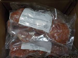 lot 188 image: 11 lb. Box Frozen Sliced Cooked Ham...