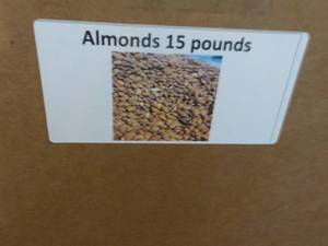 lot 207 image: 15 lb. Box Almonds...