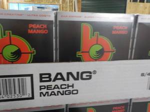 lot 219 image: 6 - 4 packs Bang Peach Mango...