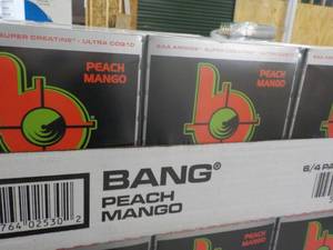 lot 221 image: 6 - 4 packs Bang Peach Mango...