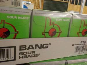lot 222 image: 6 - 4 packs Bang Sour Heads...