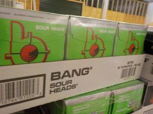 lot 223 image: 6 - 4 packs Bang Sour Heads...