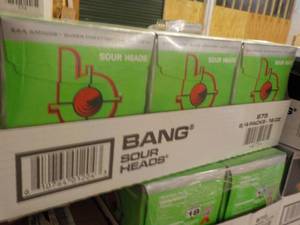 lot 224 image: 6 - 4 packs Bang Sour Heads...