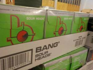lot 225 image: 6 - 4 packs Bang Sour Heads...