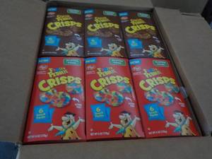 lot 252 image: Case of 24 Boxes Cocoa Pebbles Cris...