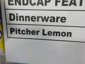 lot 292 image: 16 Plastic Gallon pitchers Lemon an...