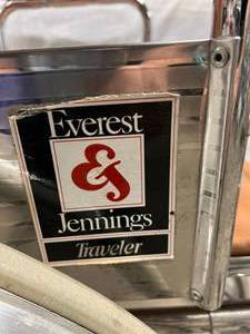 lot 10 image: MSRP $500 Everest and Jennings Traveler Brown Wheelchair - Great Working Condition
