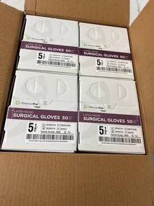 lot 35 image: MSRP $400 1 Case (200 Pairs) PremierPro Latex Micro Thickness Surgical Gloves Size Small 512 - Size Out Of Stock Everywhere&nbspExceptional dexterity and tactile sensitivity for&nbspsurgical finesse - 20% Thinner Than Other Gloves