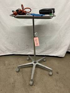 lot 48 image: Bundle of Medical Equipment With Stainless Steel Mayo Stand