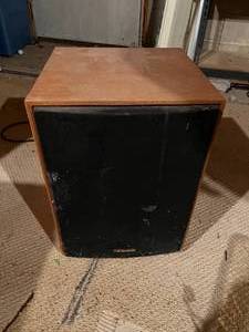 lot 9 image: Klipsch Medium Oak Subwoofer