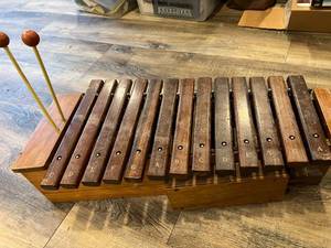 lot 60 image: Wooden Xylophone with Playing Sticks