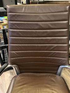 lot 57 image: Brown Leather Office Chair