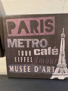lot 78 image: Set of 3 Paris, London, and New York Canvas Prints