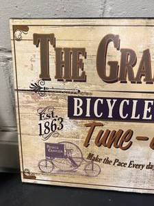 lot 83 image: The Grande Bicycle Co Retro Sign