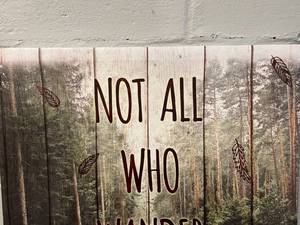 lot 92 image: Not All Who Wander Canvas Print