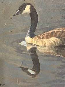 lot 89 image: Duck on Canvas Oil Painting - Signed by Artist