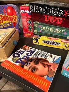 lot 154 image: Board Game Lot 1 Taboo, Blindside, Qwirkle, Mind Trap and More