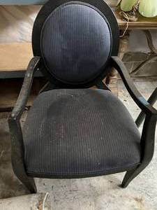 lot 169 image: Blue and Black Accent Chair