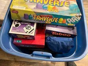 lot 159 image: Board Game Lot 5 Crossways, Blockus, Chinese Checkers and More